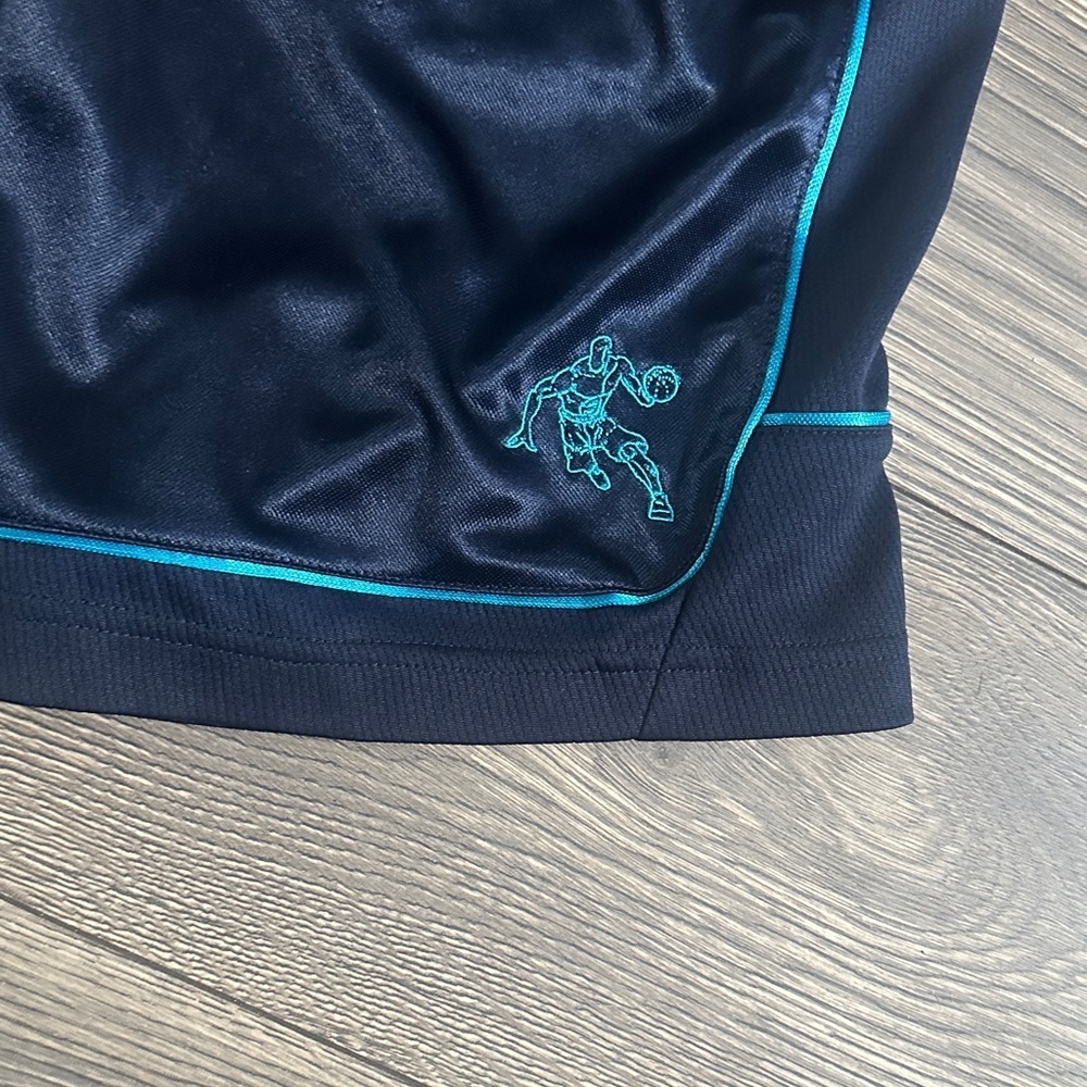 AND1 Kids Navy Shorts with Aqua Accents - Picture 3 of 7
